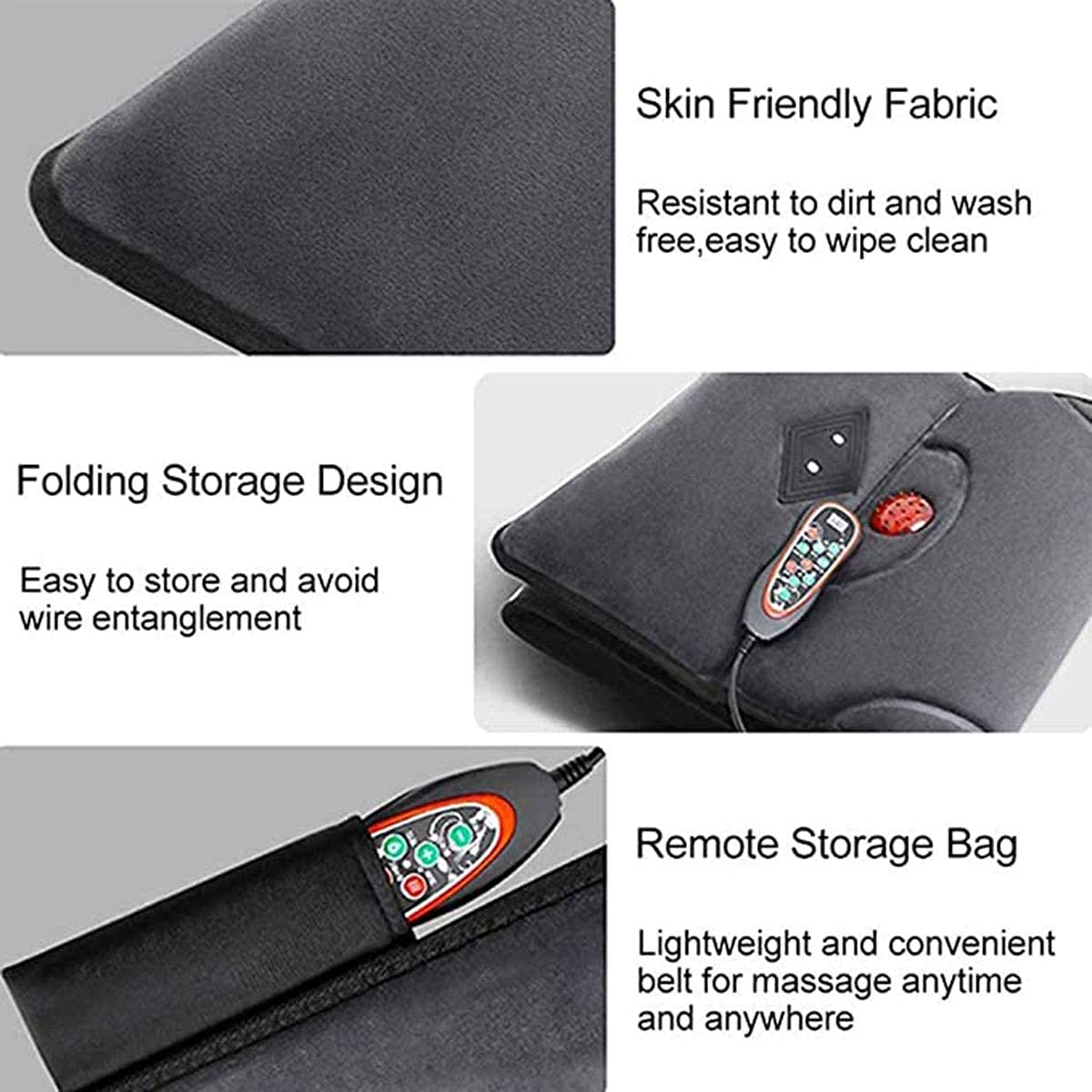 Esterilla de masaje multifuncional para cintura y cuello con 30 cabezales, cojín masajeador de cuerpo completo para aliviar el dolor de espalda, cuello, lumbares y piernas, colchón de masaje relajant