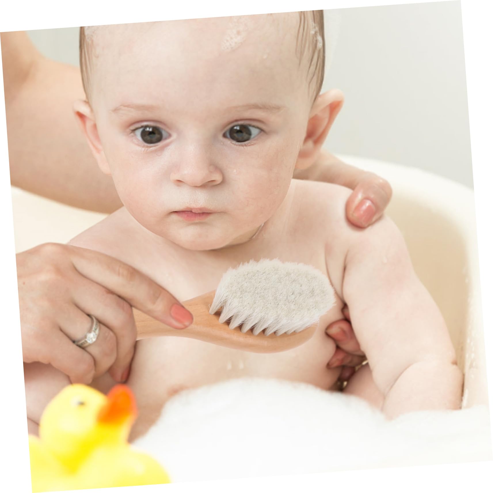 FRCOLOR 6 Pcs Baby Grooming Kit Comb Brush Set Comfortable Bath Brush Wooden Comb for Gentle Haircare