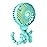 TRELC Mini Handheld Stroller Fan, Personal Portable Baby Rechargeable Fan With Flexible Tripod, Upgraded Version, Gift for Children Office Treadmill Room Car Traveling BBQ Gym (Mint Green)