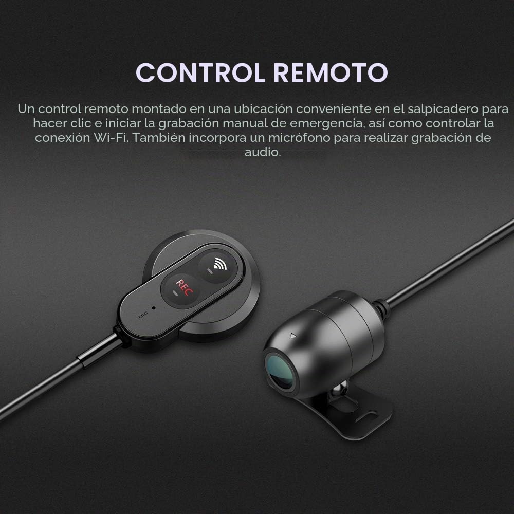 VIOFO MT1 - Cámara para salpicadero de motocicleta delantera y trasera 1080P de doble canal, resistente al agua, ángulo de 170 grados, encendido/apagado automático, tarjeta SD de 32 GB incluida