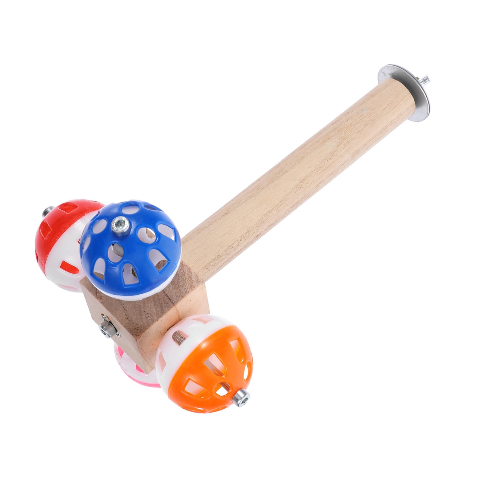 Toddmomy 3piezas Perchadero para Aves con Pelota Giratoria Soporte para Jaula De Periquitos y Accesorio para Juguetes De Aves Diseño Texturizado y Instalación