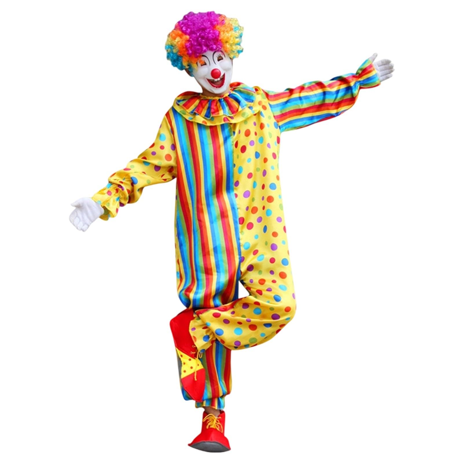 Adult Clown Circus Costume Party Fancy Dress Outfit Party Fashion - Clown Costume Unisex Adult Circus Children's Parties 2026 Carnival Theme Parties Adult Costume for Stage Performance Unisex