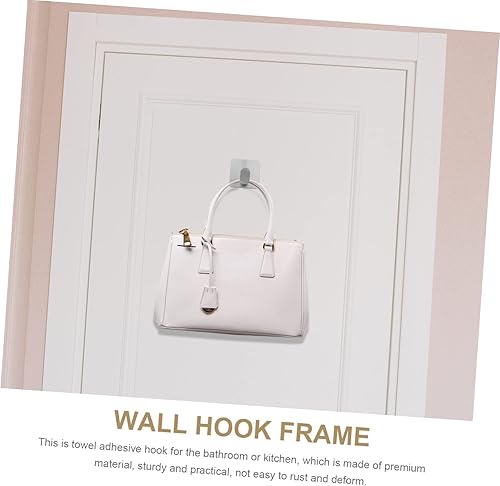 Miniatura 5 de 4 ganchos autoadhesivos de acero inoxidable para baño y cocina, ganchos de toalla para colgar toallas, abrigos y bolsas, fácil instalación, no