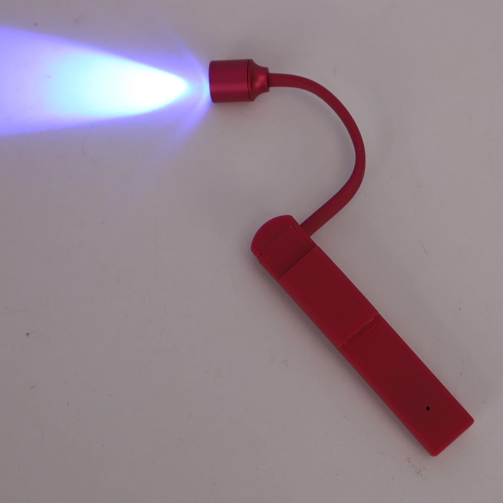 Topiky Pinzas de Pestañas para Extensiones de Pestañas, Lámpara de LED 1W 395nm Pinzas de Luz de Curado de Pegamento Rápido, Ajuste de Rotación de 180°, Compactas y Portátiles (rojo)