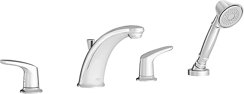 American Standard T075921.002 Colony PRO - Grifo romano para bañera con ducha personal para válvulas de destello, cromo pulido