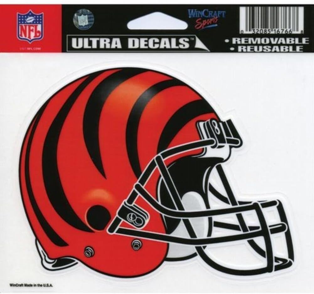 NFL Cincinnati Bengals 16766031 Multi-Use Colored Decal, 5" x 6"