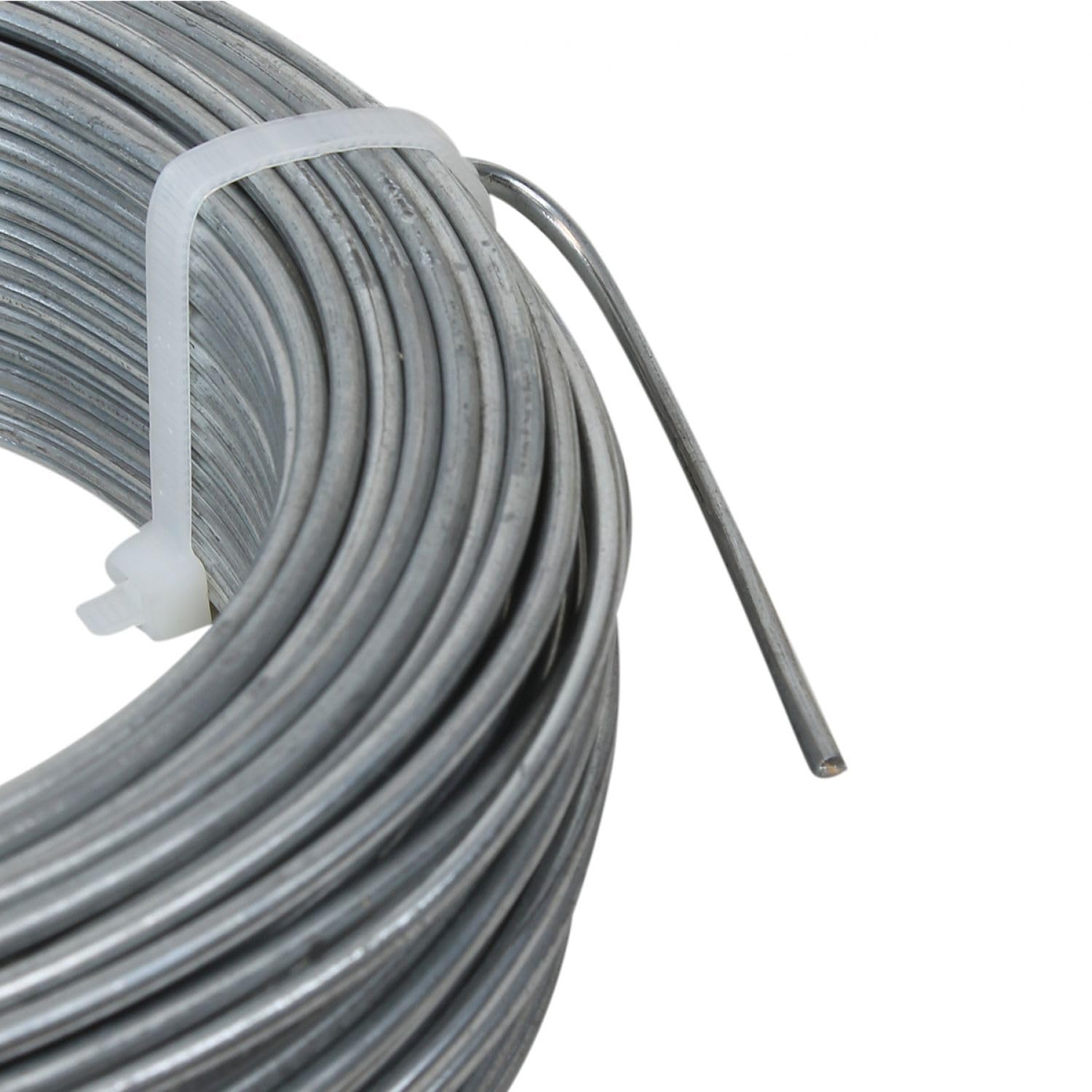 Linxor - Fil de tension en acier galvanisé pour grillage ou autre - 100 m x 2.7mm Ø - Gris