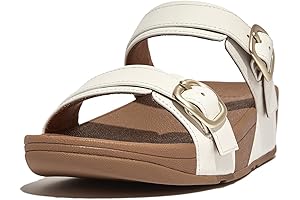 FitFlop Lulu Adjustable Leather Slides for Women
