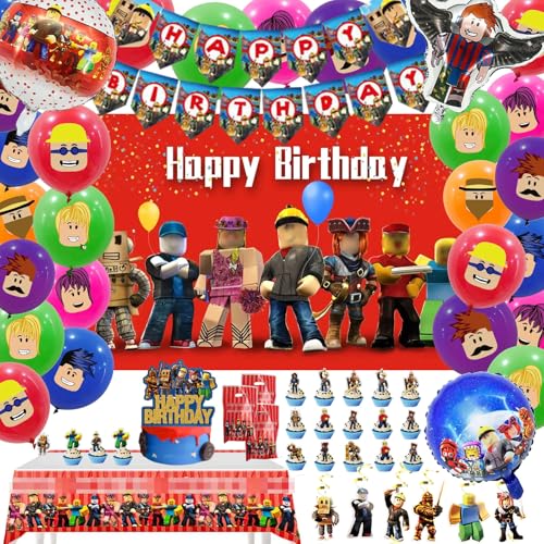 Birthday Decorations Party Supplies decoracion de fiesta de nio Happy Birthday Banner Backdrop Hanging Swirls Tablecloth Cupcake Cake Toppers Balloons gift bags invita card party pack