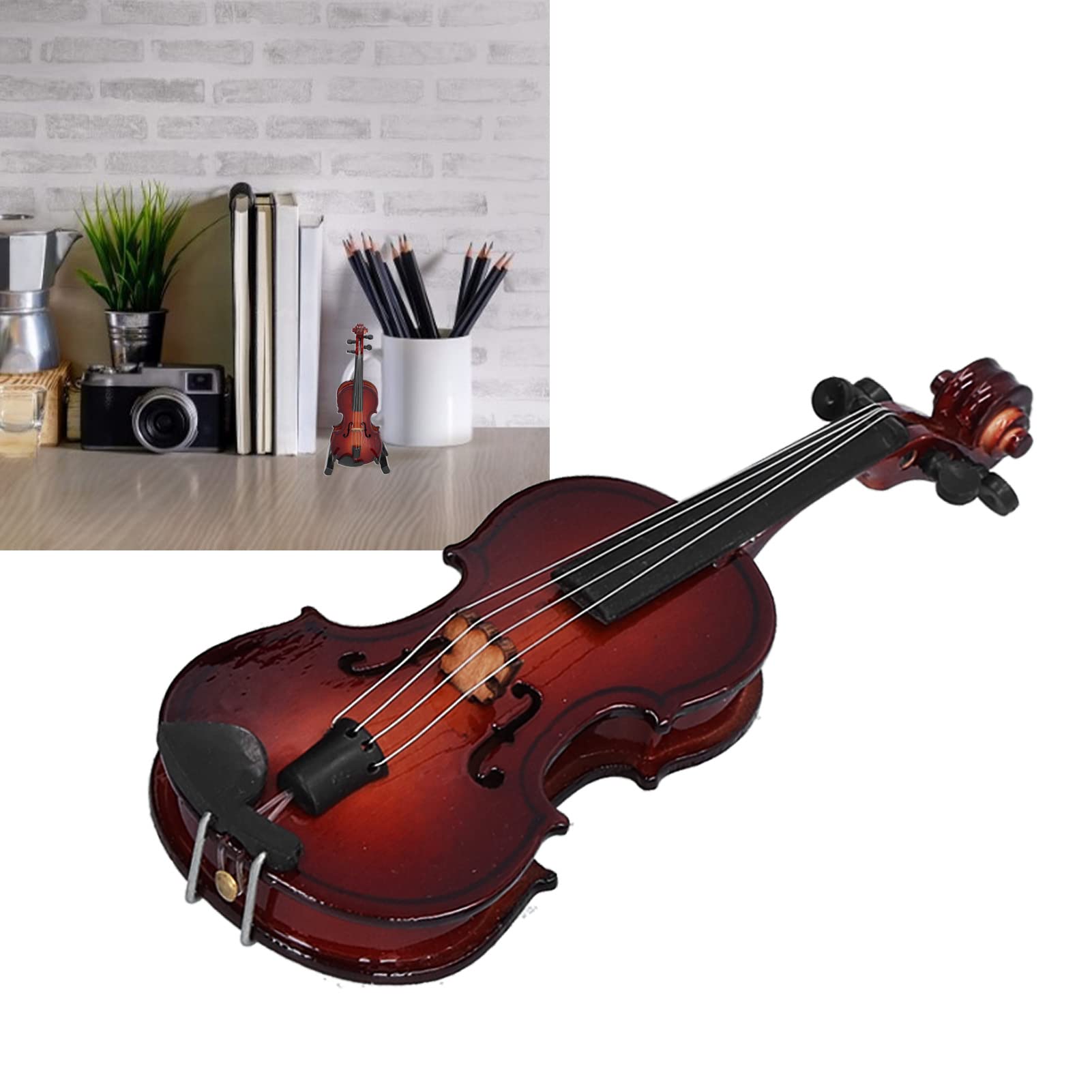 Atyhao Modello di Violoncello, Violoncello in Miniatura Mini Modello di Violoncello con Supporto e Mini Squisito Strumento Musicale Ornamento Decorativo Artigianale per L'home