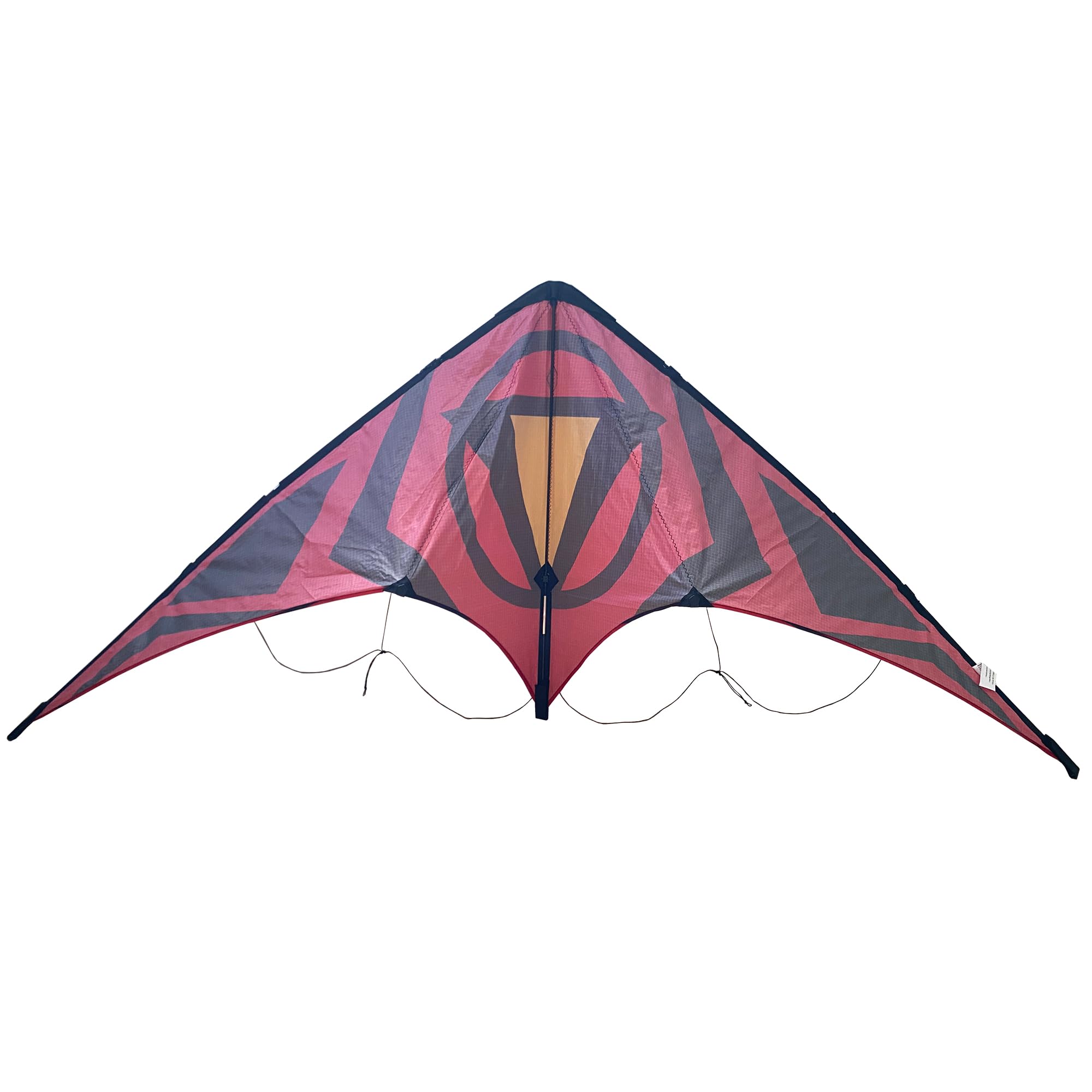 Cerf-volant acrobatique double ligne, design rouge et noir, envergure de 154,9 cm, cerf-volant de sport de plein air pour adultes, polyester indéchirable, facile à voler pour s'amuser à la plage en