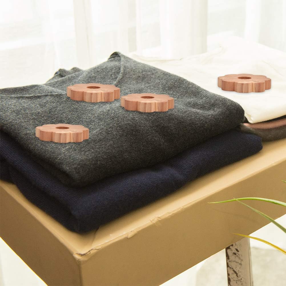 FOROREH 36 Pcs Cedar Wood Moth Repellent,Cedar Wood Against Clothes