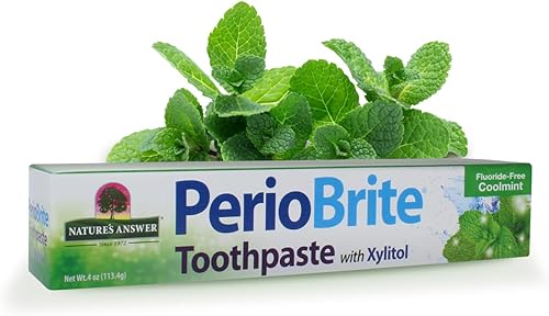 Nature's Answer Periobrite Pasta de dientes, menta fresca, 4 onzas, 3 unidades de pasta de dientes Nature's Answer Periobrite, menta fresca, 4 onzas