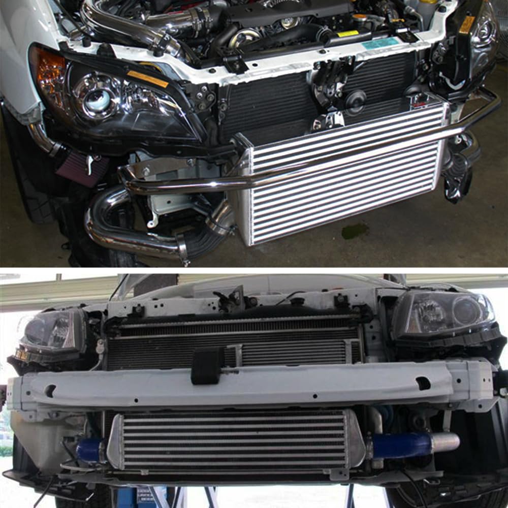 Chłodnica powietrze-powietrze Aluminiowy intercooler uniwersalny 530X130X65mm wlot chłodnicy 57mm 2.75 cala wylot wlot zimnego powietrza dla Turbo Radiador