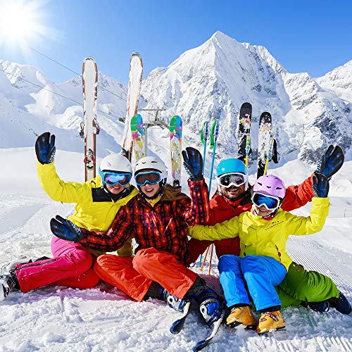 image for LANNIU Ski Gloves, Winter Glove Men Waterproof, 3-Finger Mittens Winte
