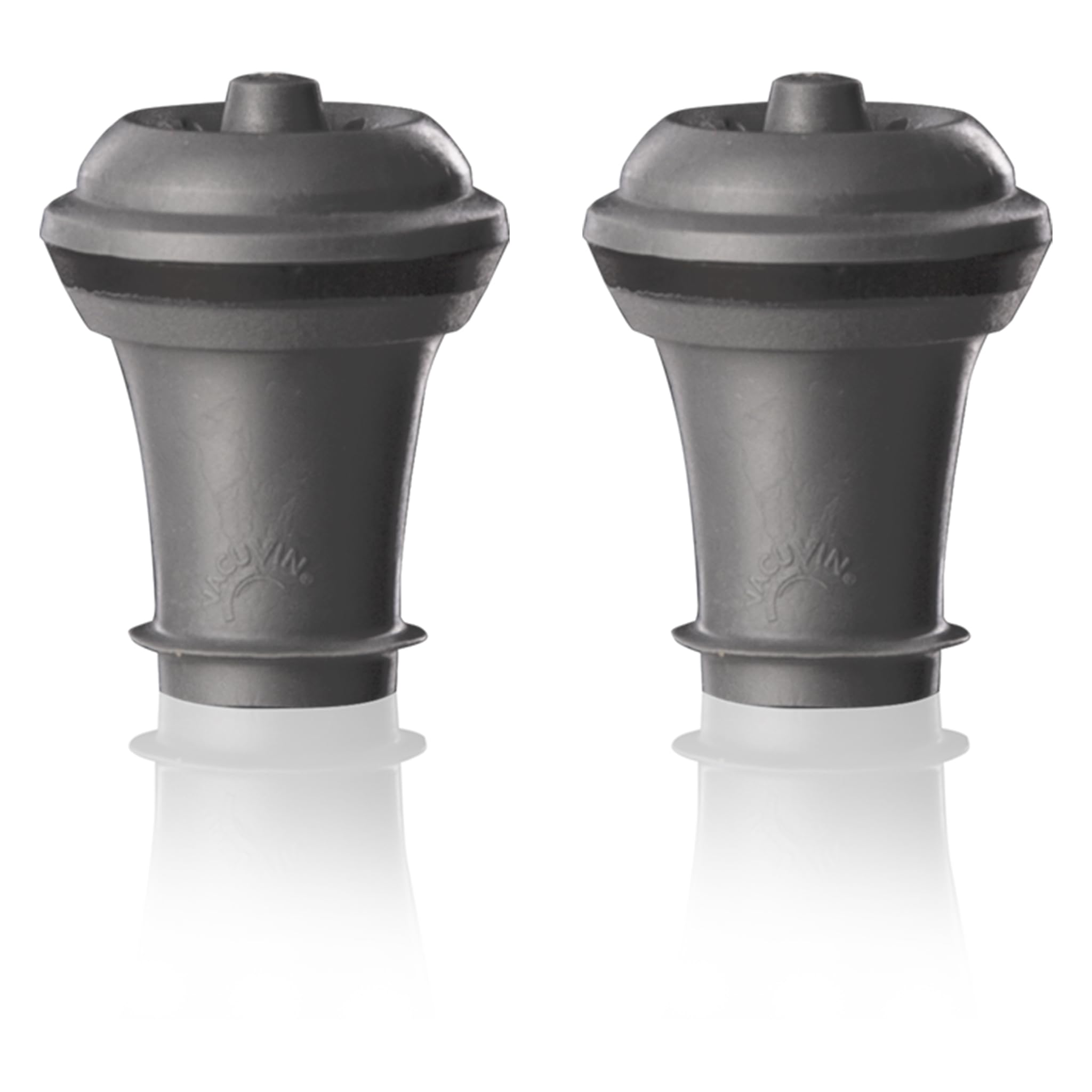 Vacu Vin 84042 Wine Saver Vacuum Stoppers, Set of 2 - Grey
