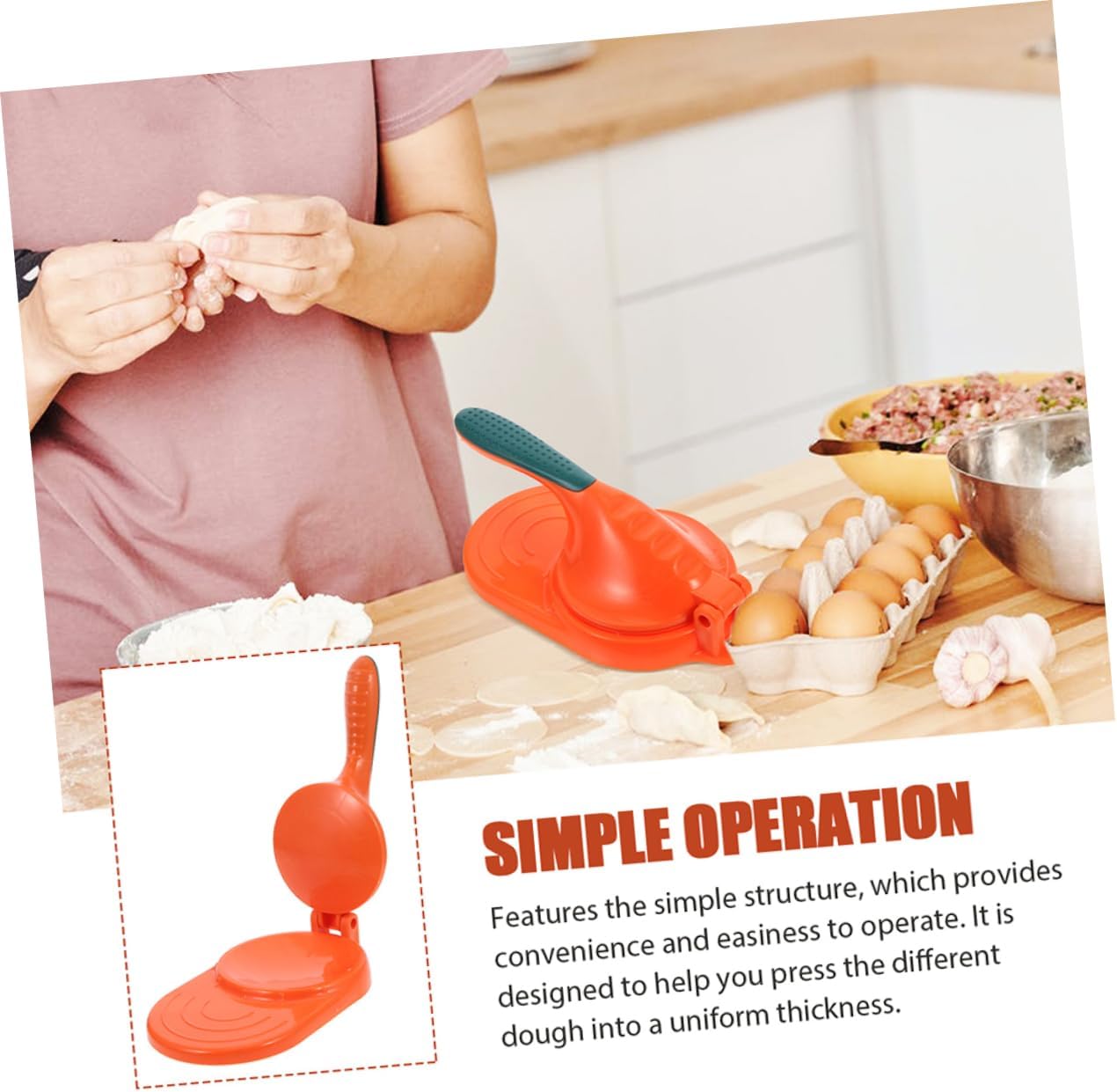 Mikinona Dumpling Wrapper Presser Set 2pcs Professional Molds for Making Dumplings Ravioli More Perfect for Home Commercial Use