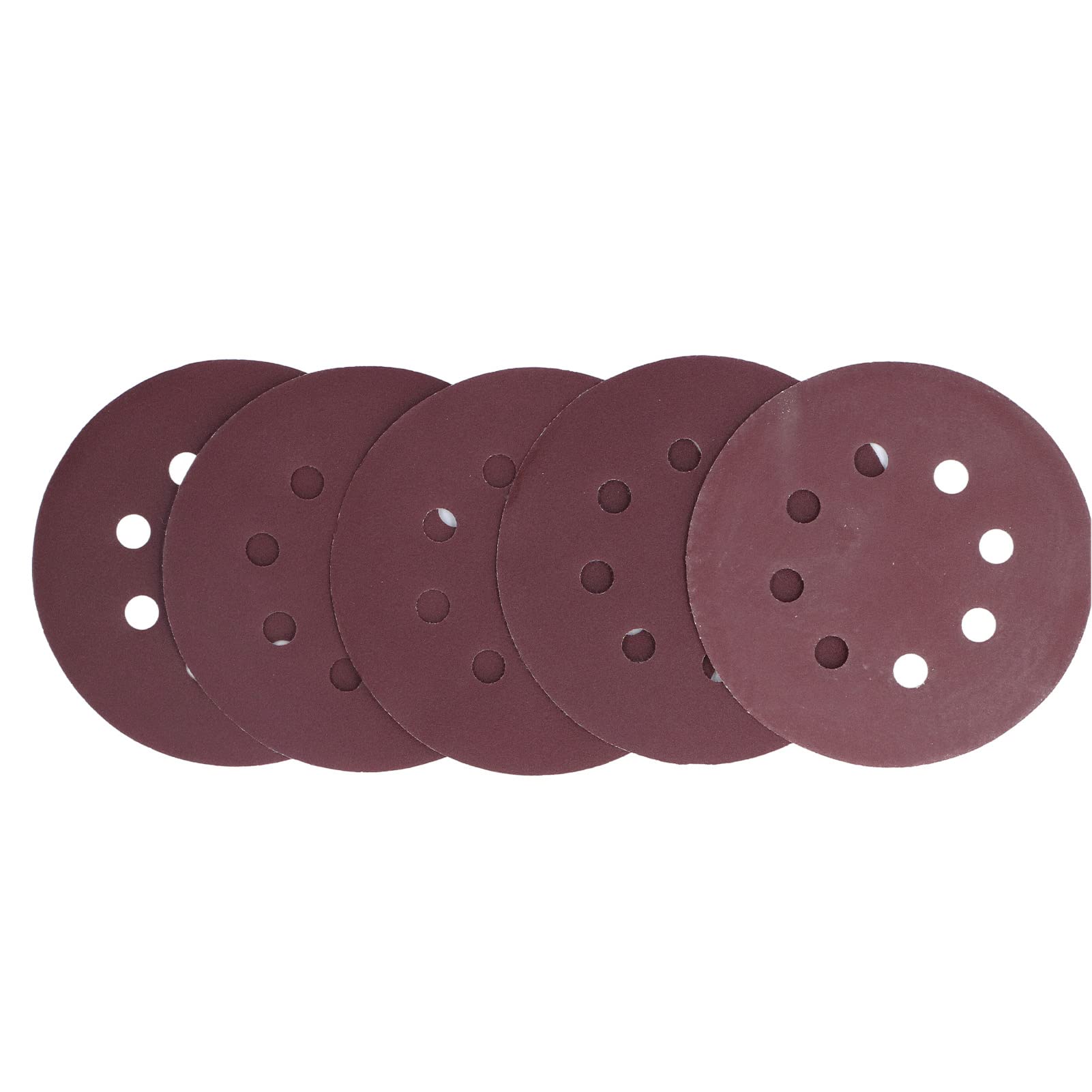125 pezzi 8 fori carta vetrata rotonda gancio loop dischi abrasivi carburo di silicio lucidatura metallo legno 5 pollici