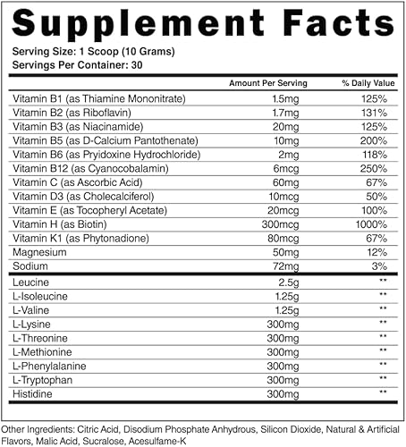Miniatura 2 de Steel Supplements  Polvo BCAA EAA de alto rendimiento  Promueve el crecimiento muscular magro y la resistencia del entrenamiento  Relación 211 para