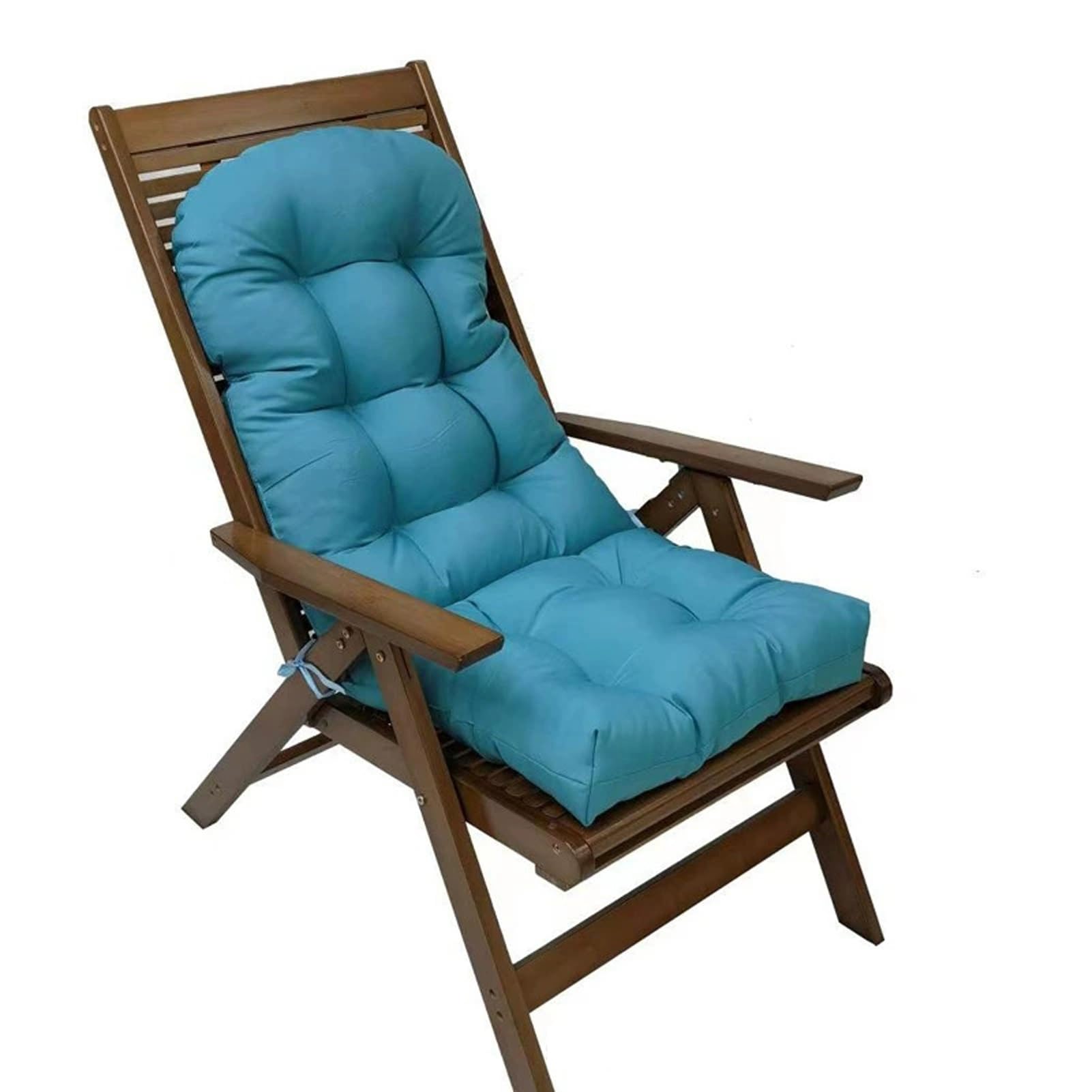 Poduszka na fotel bujany Adirondack z wysokim oparciem, 100 x 50 x 10 cm, odporna na blaknięcie, siedzisko na patio i oparcie z wiązaniami dla najwyższego komfortu (krzesło nie jest dołączone)