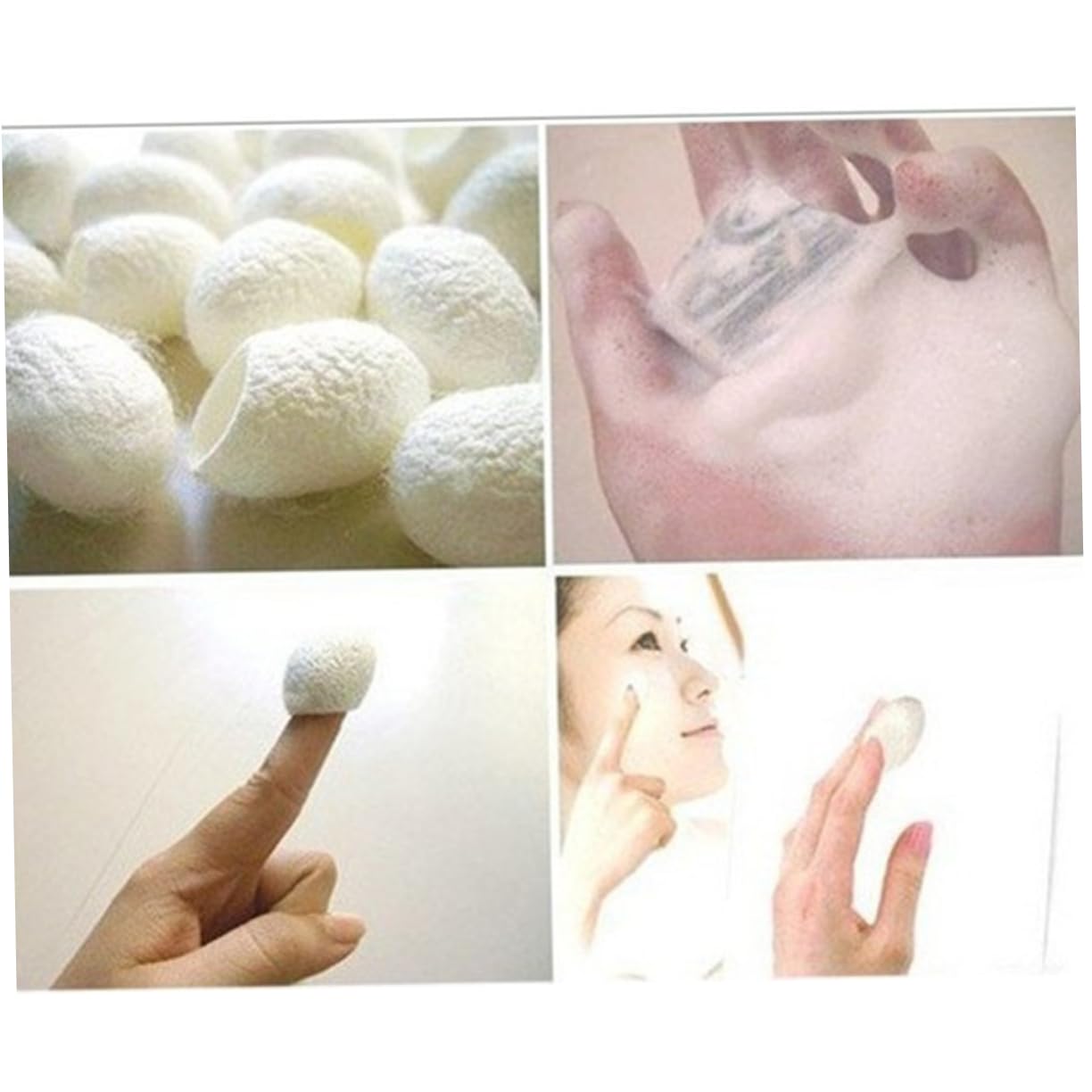 Beavorty Limpiador Facial 600 Piezas Capullos De Seda Natural De Maquillaje Exfoliante Natural De Gusanos De Seda Frotar Los Dedos Con Gusanos De Seda Faciales A7 Constituir