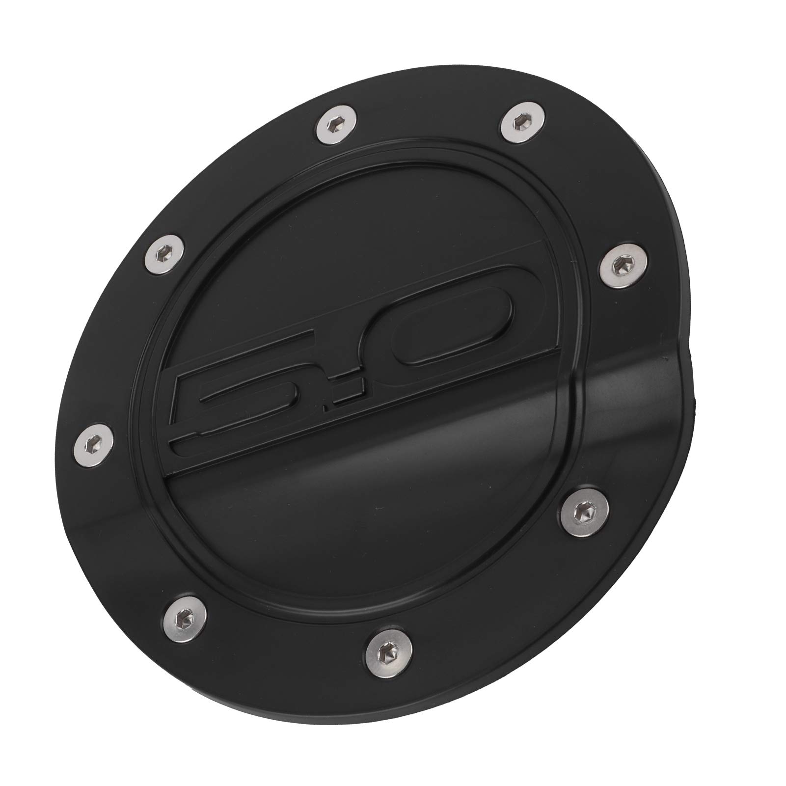 Tapa De Puerta De Combustible Universal - Negro, ABS, Diámetro 16.8 Cm, Para Modelos 2015-2021