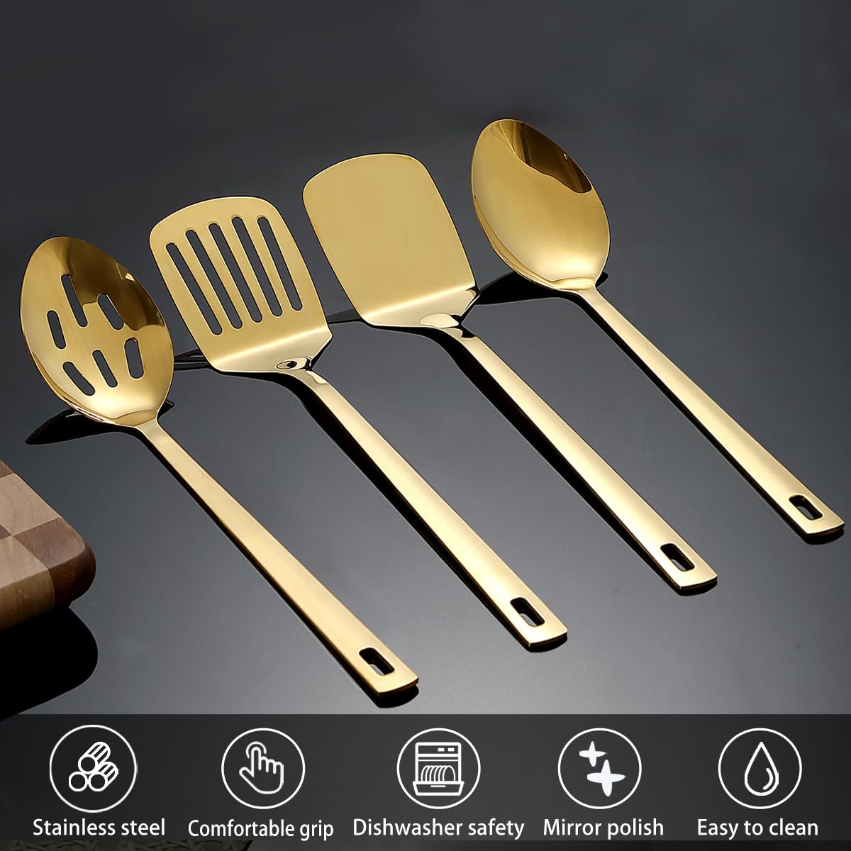 Set Di Utensili Da Cucina Turner Scanalato In Silicone Pasta