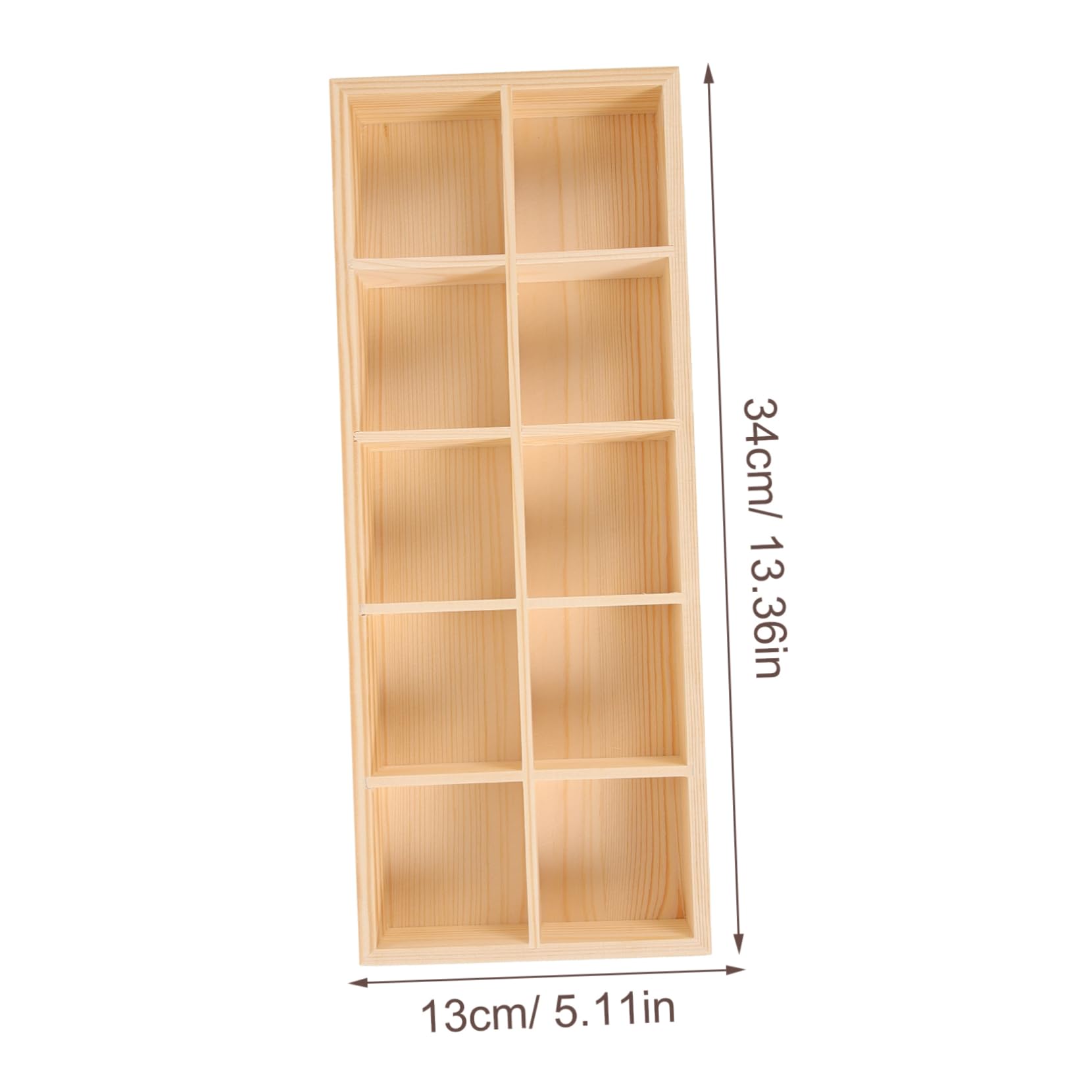 OHPHCALL Tea Box with Compartments Multi Purpose Storage Organizer for Tea Bags Sugar Packets and Craft Supplies Polished Wood Design for Kitchen and Home Use