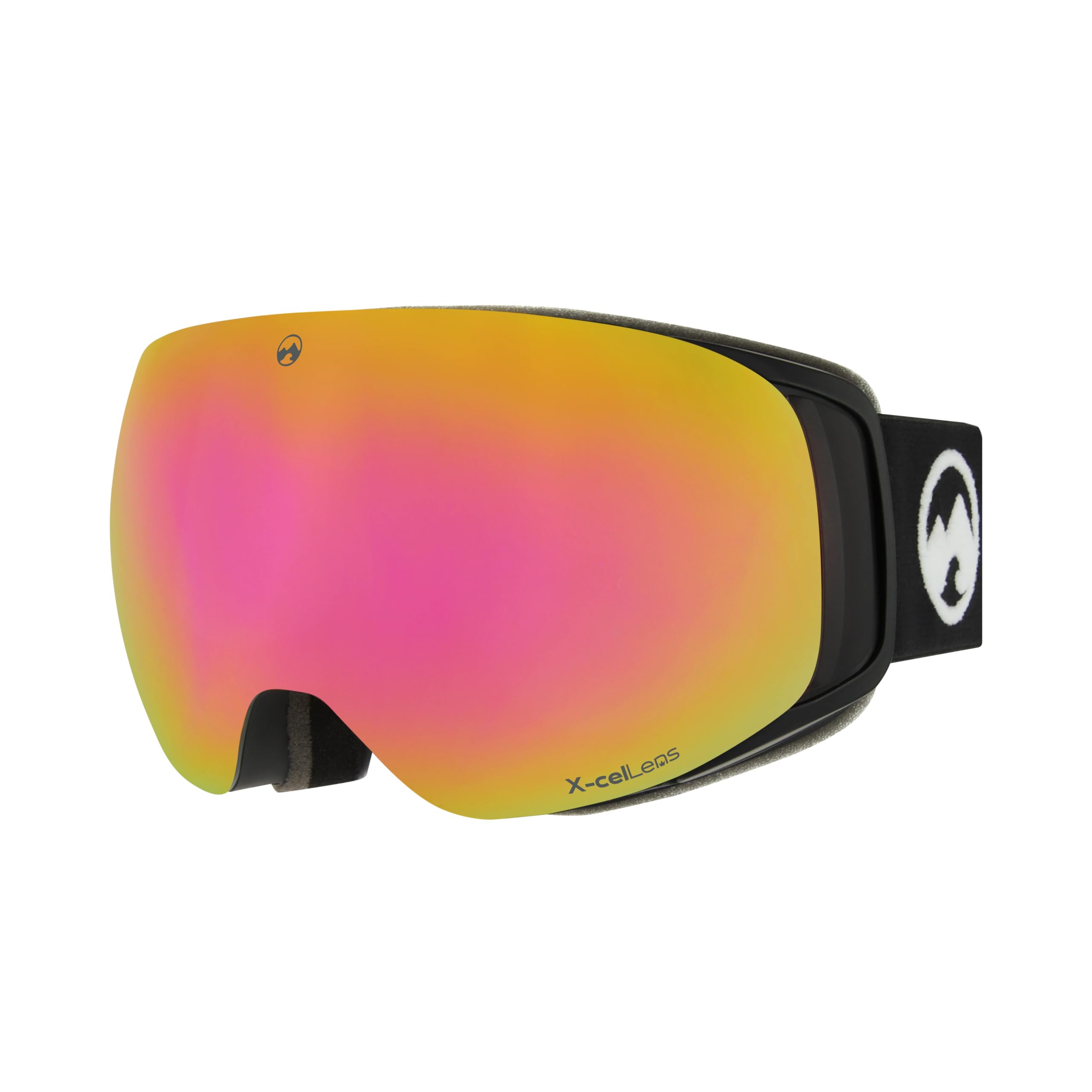 MowMow GRAVITY Skibrille – Gratis Bonuslinse – Magnetisch – ECO: Rahmen aus Bioharz & recycelt – UV400 – Unisex (Rot, Gelb)