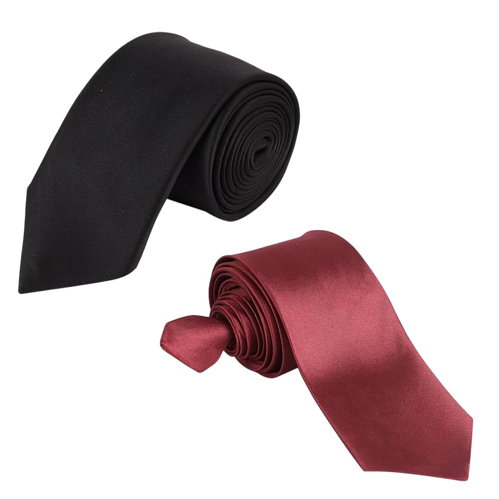 2.5 Inch Satin Slim Tie for Men Soft Formal Neckties-picture-14