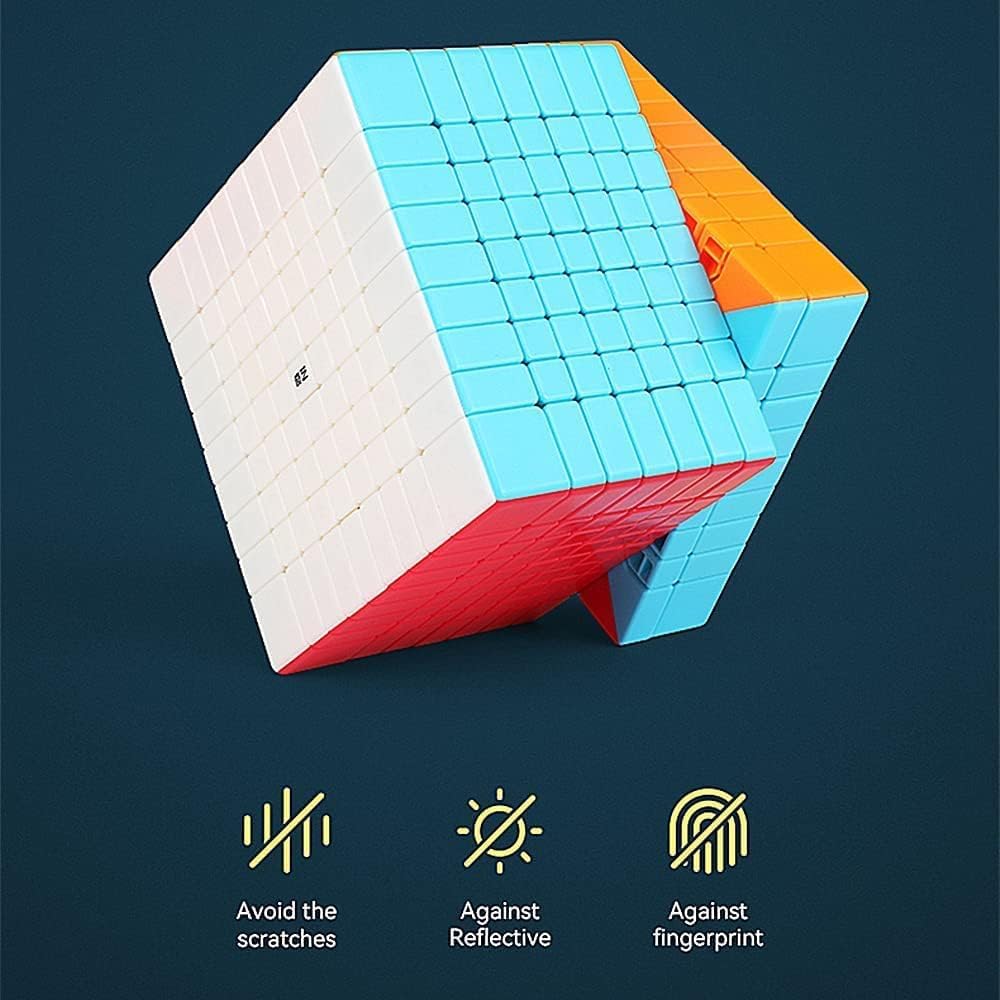 XMDCuber QY Toys Speed Cube 9 x 9 Stickerless,75 mm Magic Cube 9x9 Puzzle Toys Difficult Challenge
