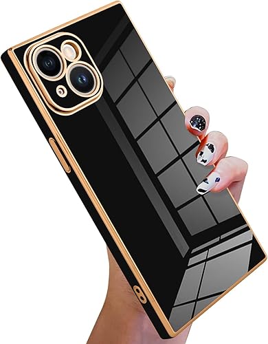 KANGHAR Funda cuadrada compatible con el teléfono 15, diseño cuadrado, de lujo, lindo diseño, antiarañazos, a prueba de golpes, funda protectora de