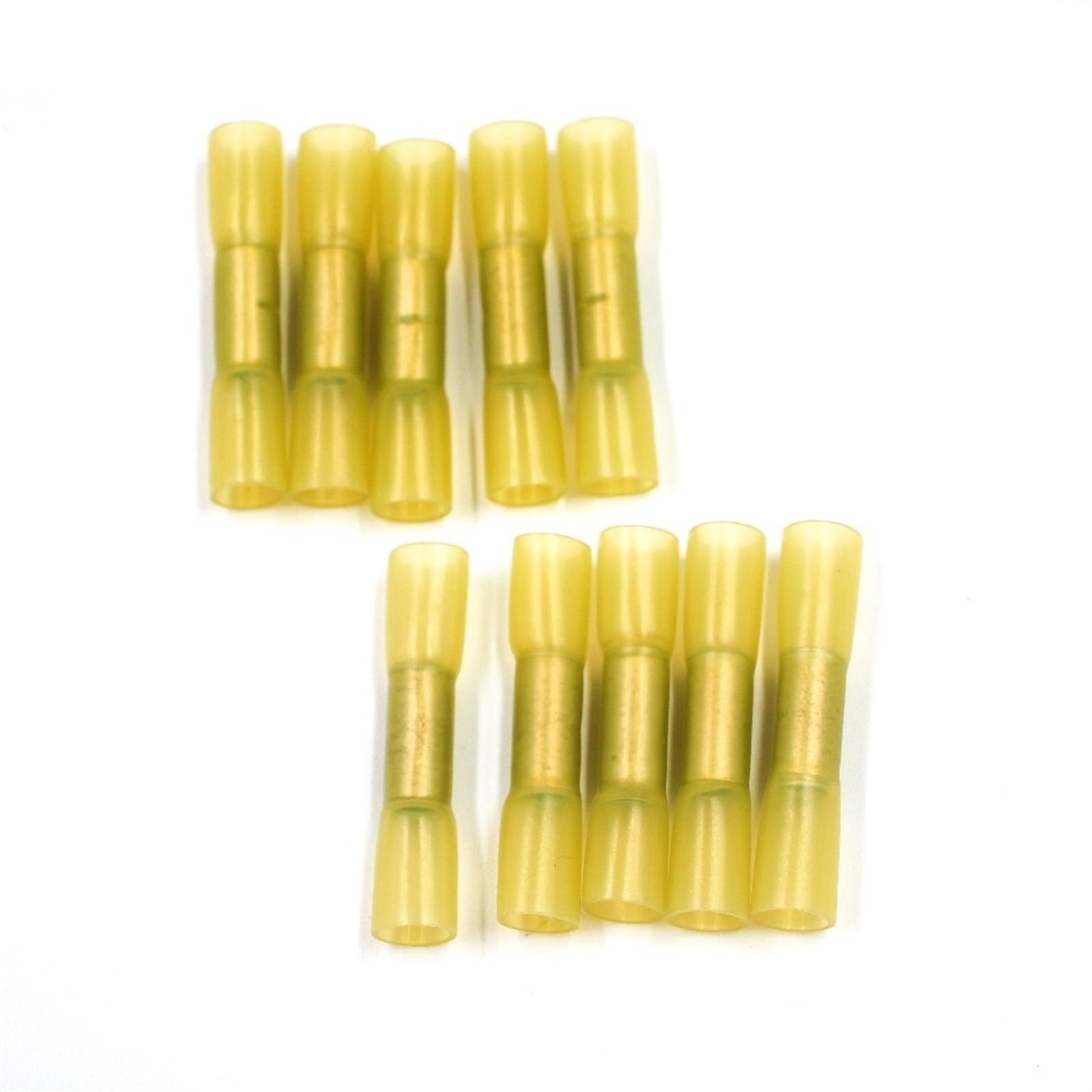 CASOTA Connecteurs électriques 50 pièces Jaune 12-10 AWG thermorétractable câble à sertir connecteur bornes électriques 4.0-6.0mm2 connecteur de Connexion Rapide BHT