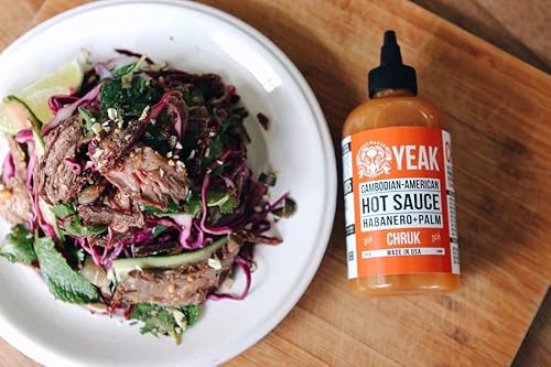 Miniatura 4 de Yeak Inc Salsa picante Kmao Chili Oil para filetes, fideos, tacos Salsa casera Camboyano-Americana (Chili Oil KMAO) Nivel de calor - Caliente