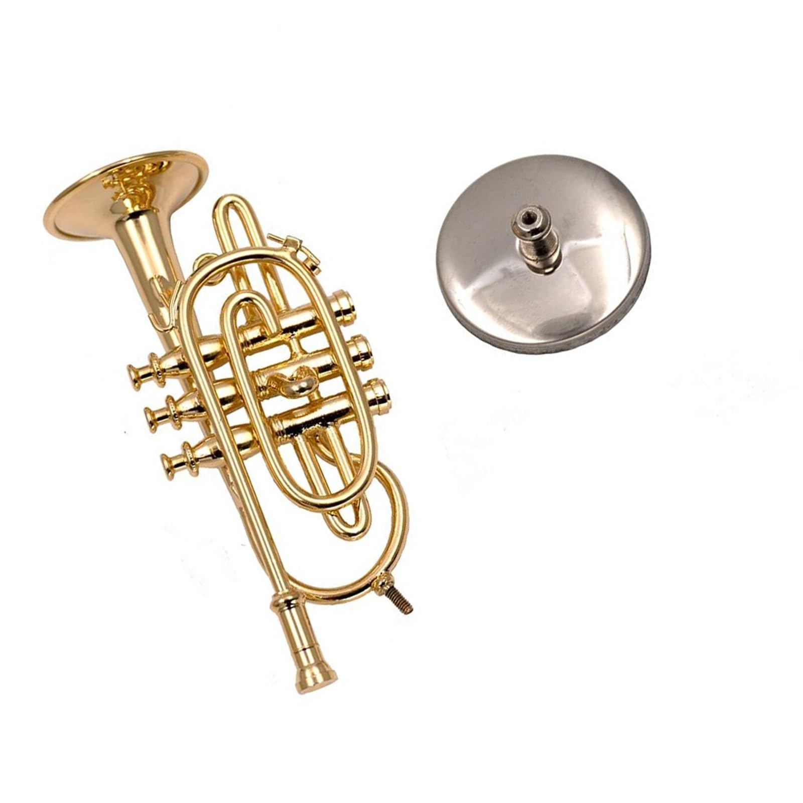 DARBUT Musical Instrument Model 1Pcs Miniature Copper Cornet Model Mini Musical Instrument Can Not Paly