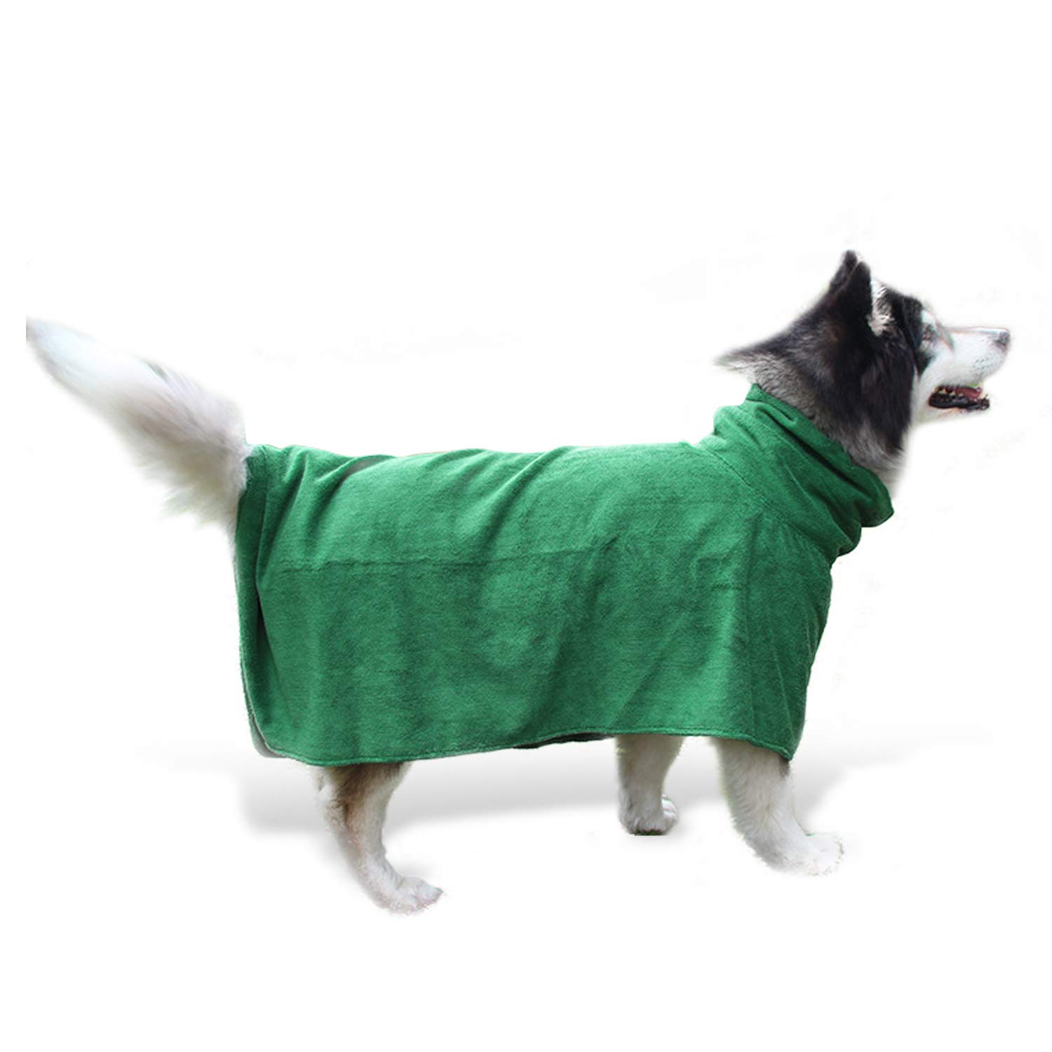 PETCUTE Peignoir Serviette de Bain pour Chien Microfibre Peignoir pour Chien Grand Petit Séchage Rapide avec bandoulière réglable
