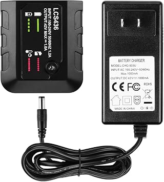 3500 mAh 40 V Lithium-Akku f r Black and Decker LBX2540 LBX2040 LBX1540 LBXR36 LBXR2036 mit LCS436 Schnellladeger t nur Ladeger t
