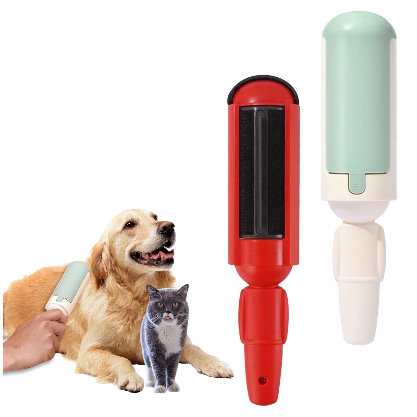 2PCS Pet Hair Remover Roller - Reusable Lint Remover,Carpet Pet Hair Remover,Lint Roller for Pet Hair on Clothes,Carpet,Car,Cat,Dog,Hair Fluff Removal Tool,Easy to Clean for Furniture,Sofa,and Bedding