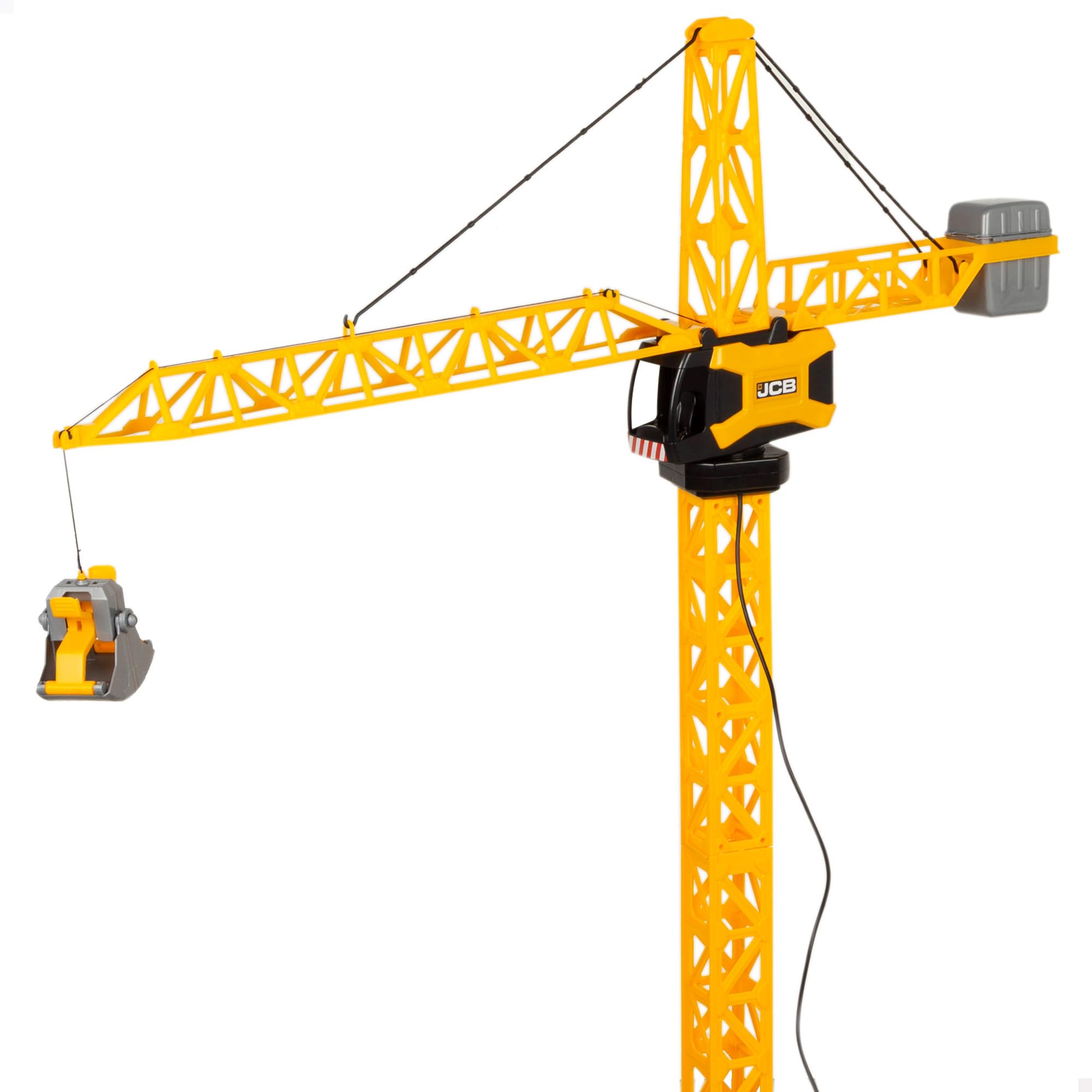 ColorBaby Teamsterz Gru da costruzione, misura grande, oltre 100 cm, telecomando con cavo, gancio di carico, include 3 batterie AAA, design realistico per bambini dai 3 anni (39509)