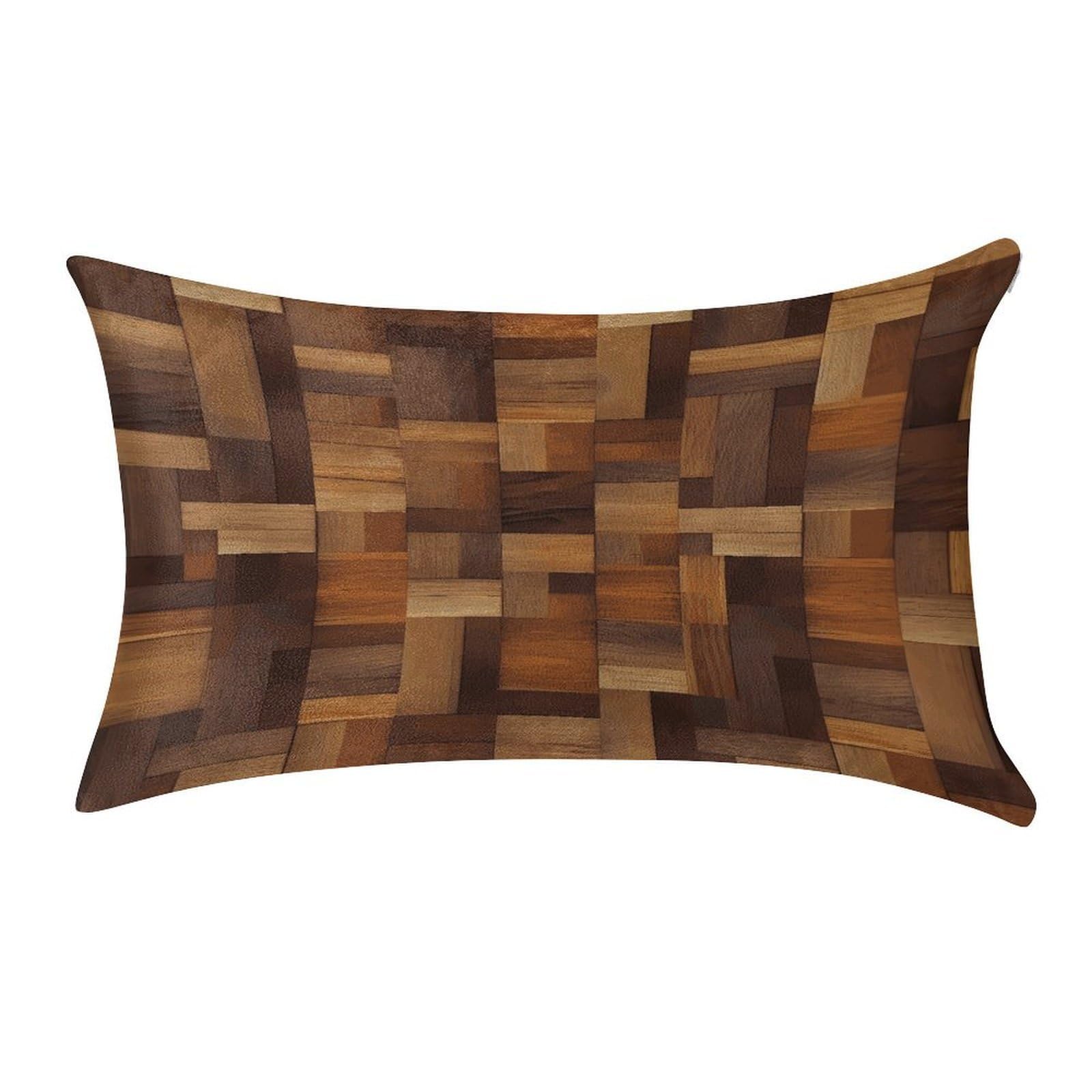 LDGSUPH Wood Velvet Throw Pillow Covers Cozy Pillow Shams Pillowcases Detachable Pillow Cases Soft Cushion Cover with Zipper for Sofa Car Bed Pillow Protectors 12 "×20 "