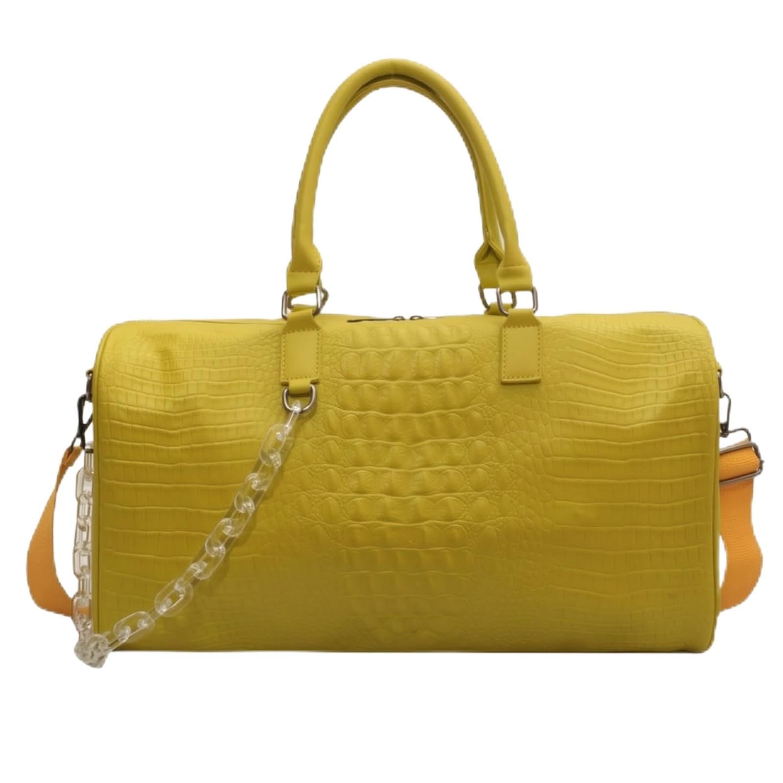 Borsa da Cilindrica Spaziosa, Giallo, Giallo