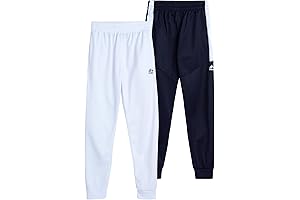 Boys' White Joggers: Active Tricot 2-Pack
