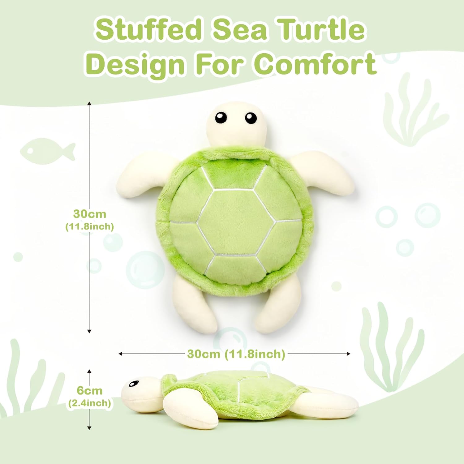 Sea Turtle Cute Microwavable Stuffed Animal Heating Pad – Plush for Period Cramp Relief, Funny Gifts for Women, Girlfriend, Daughter, Teens - Image 2