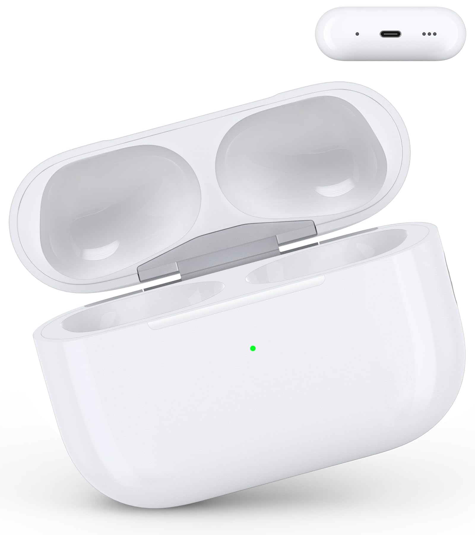 Wireless Charging Case Compatible with AirPods Pro 2nd & 1st, Charger Case Replacement for AirPods Pro 2nd & 1st with Bluetooth Pairing Sync Button,