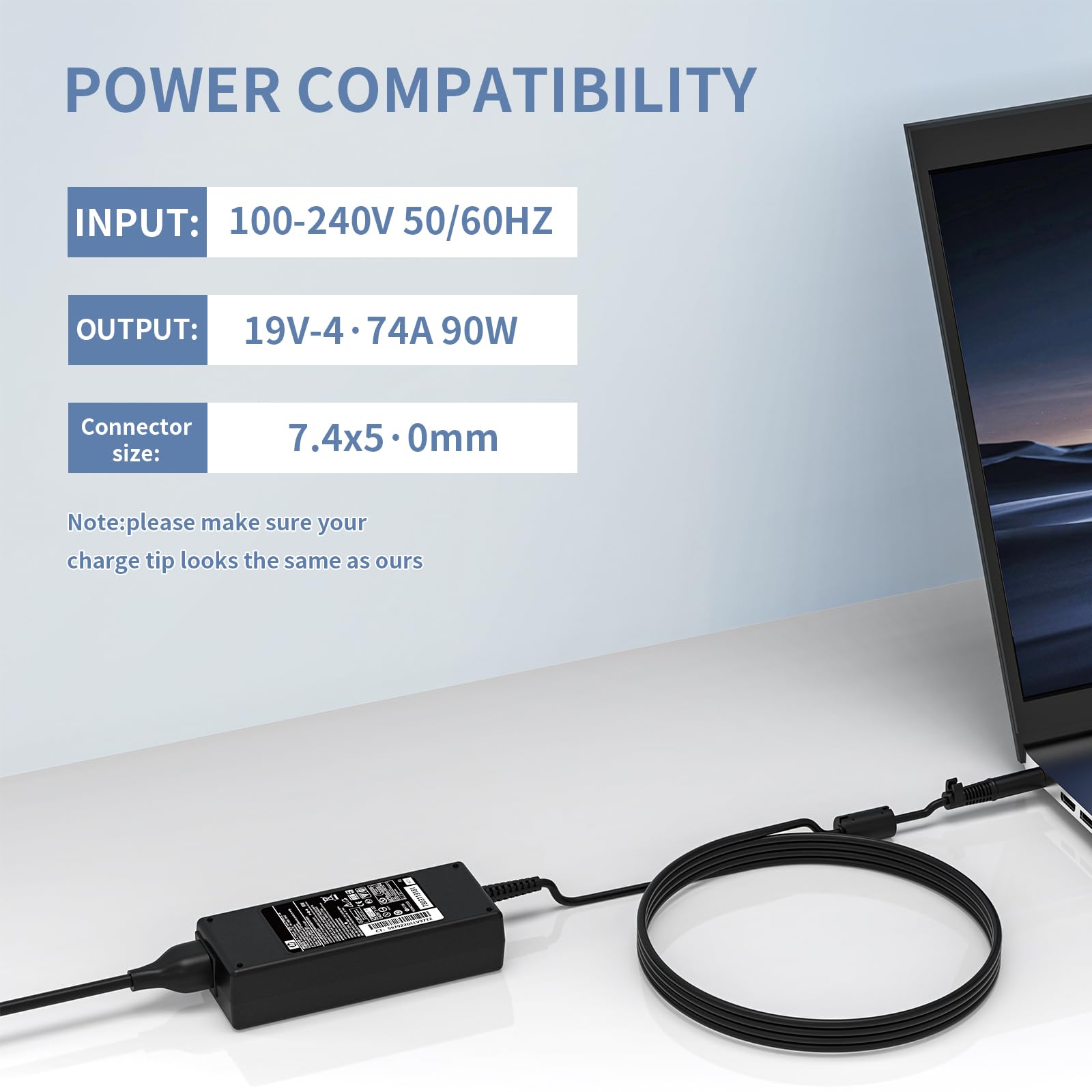 Amazon.com: 90W 4.74A AC Charger Fit for HP EliteBook 2530p
