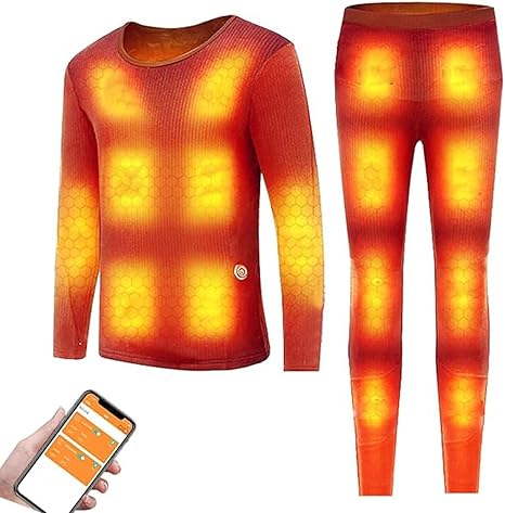 Thermisch ondergoed elektrisch verwarmd ondergoed USB: functioneel ondergoed herenset 28 verwarmingszones 3 temperatuurregeling voor winterski-ondergoed