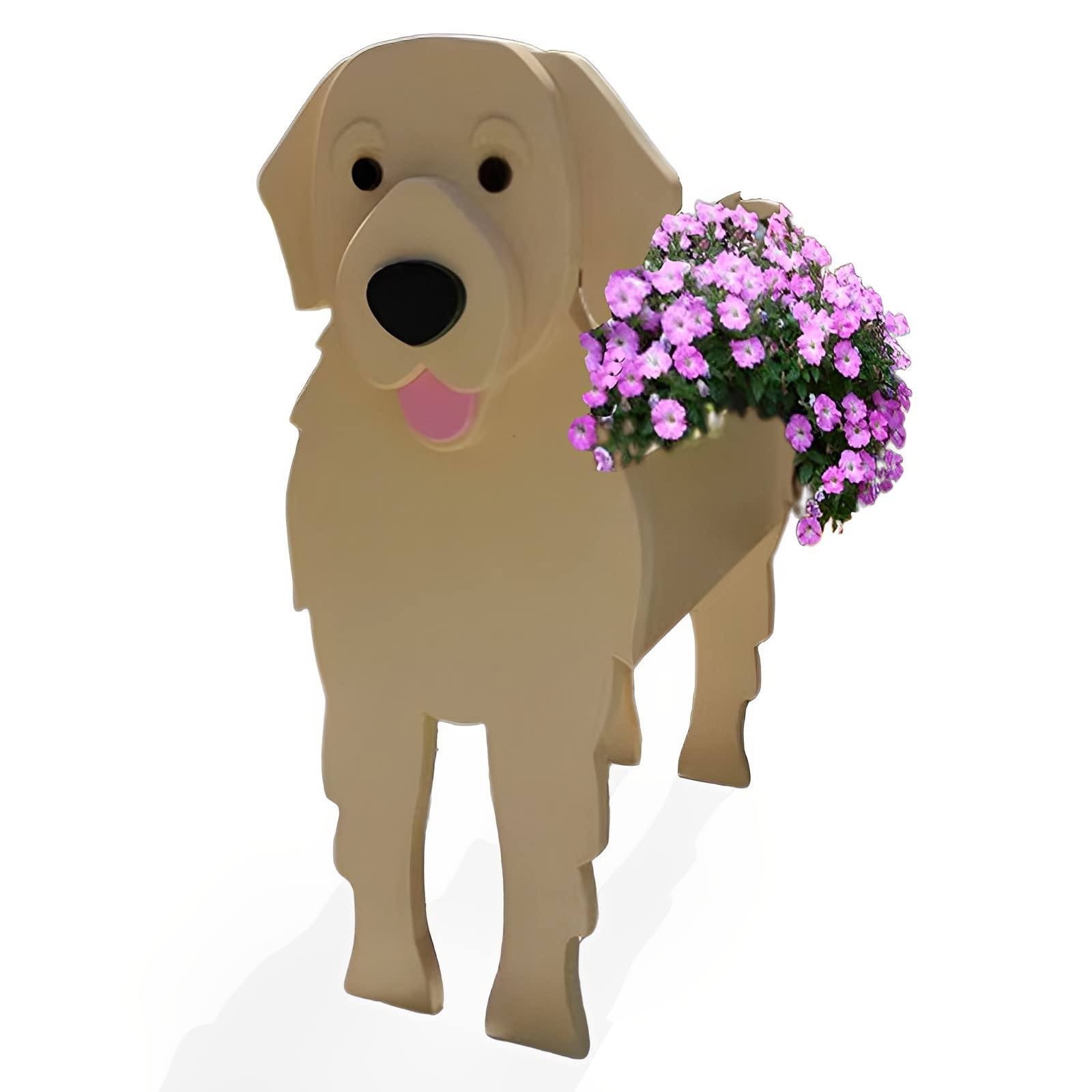 strolfay Dog Flower Planter Gifts for Women,Cute PVC Dog Planters,Flower Pots Indoor Outdoor,Garden Planter for Birthday,Office,Pet Lovers 9.45 * 7.17 * 13.39in(Golden Retriever) โ image 1