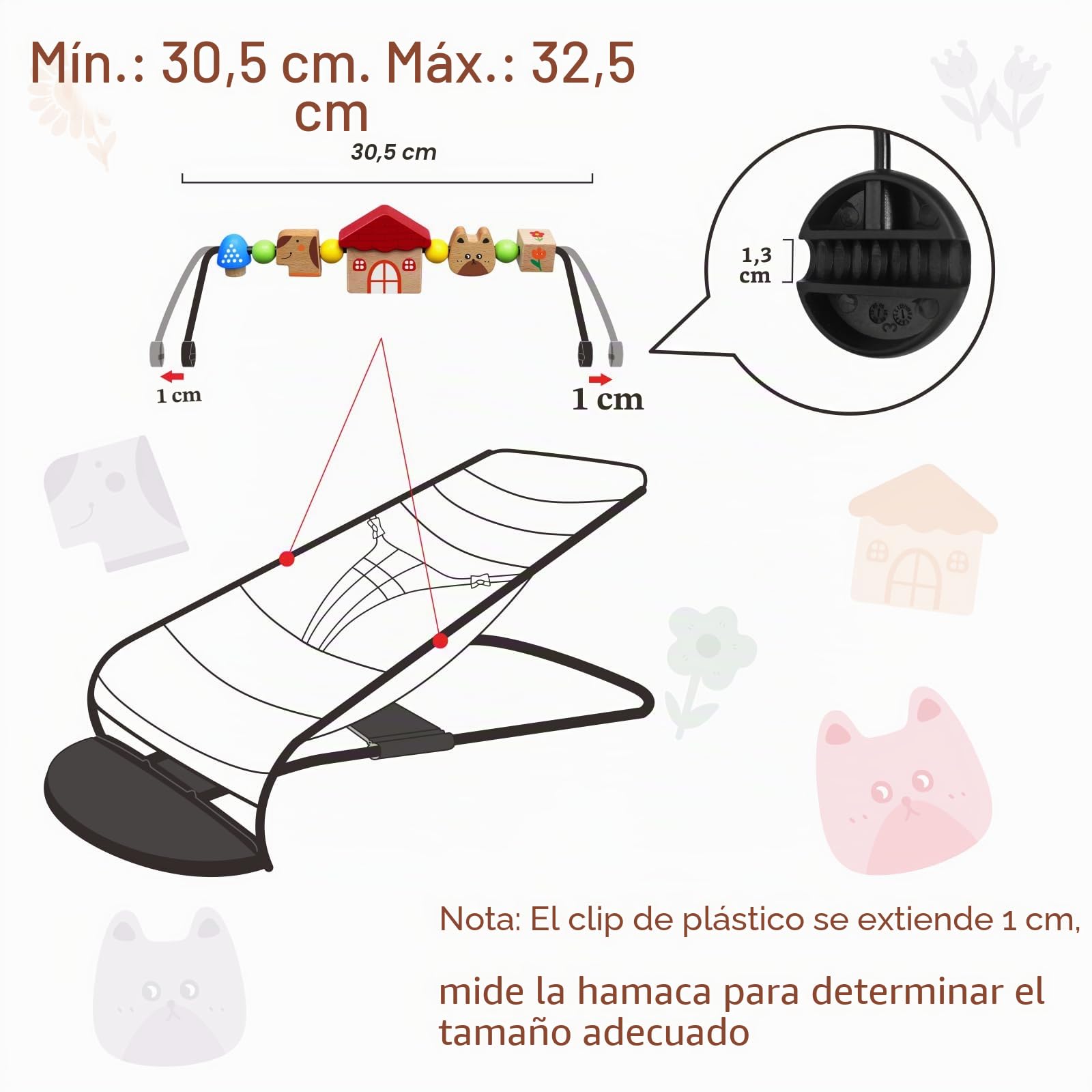 iGRATENS Baby Bjorn Bouncer, juguete gorila suave, fácil de poner, materiales seguros, diseño emocionante, para bebés curiosos, paraíso de mascotas