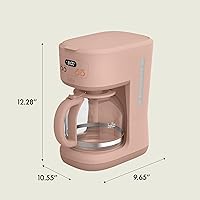 Vista 8 de bella Cafetera programable de 12 tazas, accesorios reutilizables aptos para lavavajillas, pantalla LCD de fácil uso, apagado automático, 900 vatios