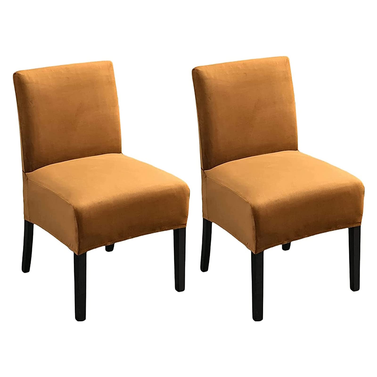 Housses de chaise lavables en velours marron pour une maison impeccable